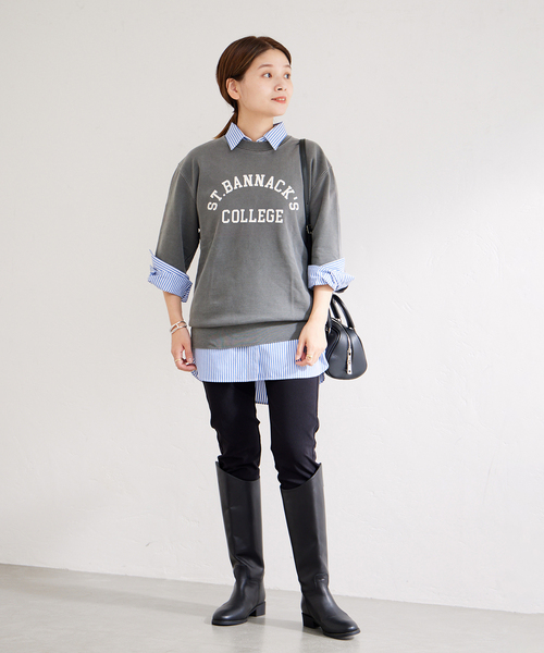 Odub（オーダブ）の「別注【Odub/オーダブ】ショートスリーブロゴスウェット（Tシャツ/カットソー・レディース・ブラック/チャコールグレー/ボルドー・FREE）」の13枚目の写真