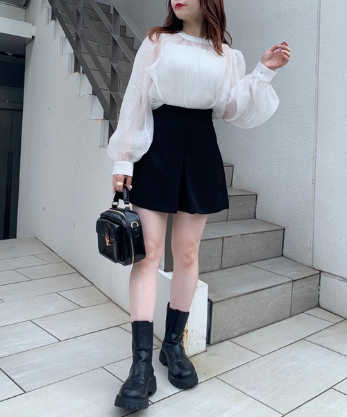 OLIVE des OLIVE（オリーブデオリーブ）の「シアブラウス（シャツ/ブラウス・レディース・ホワイト/オフホワイト/アイボリー・FREE）」の5枚目の写真