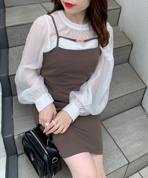 OLIVE des OLIVE（オリーブデオリーブ）の「シアブラウス（シャツ/ブラウス・レディース・ホワイト/オフホワイト/アイボリー・FREE）」の11枚目の写真