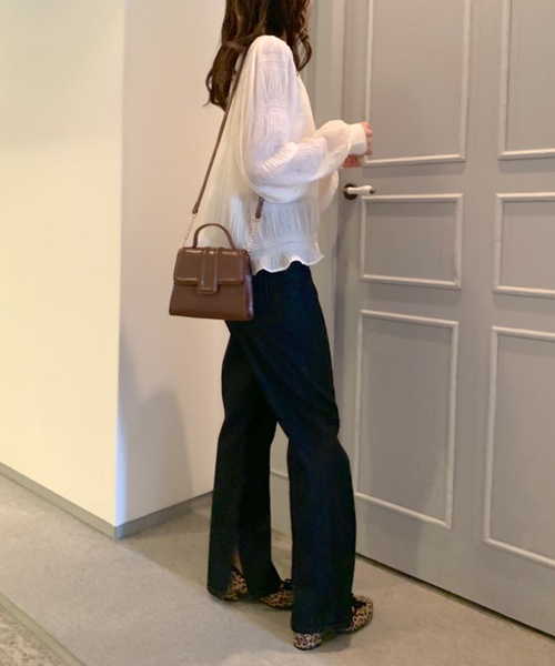 OLIVE des OLIVE（オリーブデオリーブ）の「シアブラウス（シャツ/ブラウス・レディース・ホワイト/オフホワイト/アイボリー・FREE）」の16枚目の写真