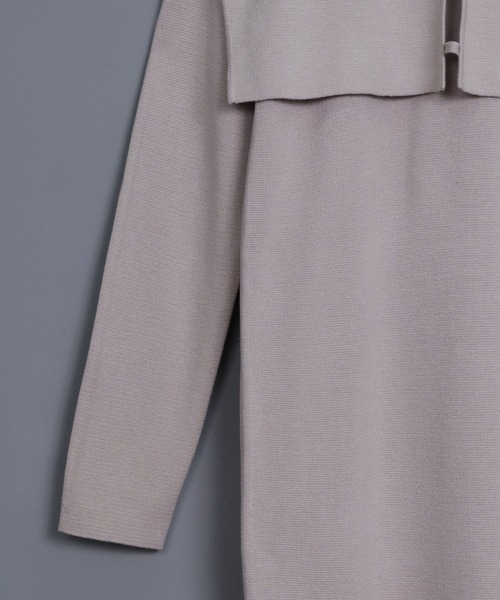 &g'aime（アンジェム）の「【&g’aime】ケープレイヤードニットワンピース/2piece（ワンピース・レディース・ブラック/パープル/グレイッシュベージュ/チャコール・FREE）」の11枚目の写真
