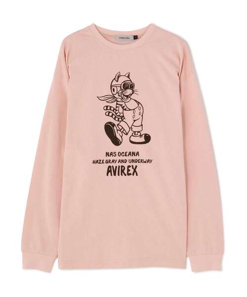 AVIREX（アヴィレックス）の「《直営店限定》TOMCAT CREWNECK L/S T-SHIRT/ トムキャットロングスリーブティーシャツ（Tシャツ/カットソー・レディース・ネイビー/ピンク系その他3/ホワイト系2・F）」の15枚目の写真