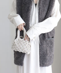 fredy emue | 縄編みミニバッグ(トートバッグ)