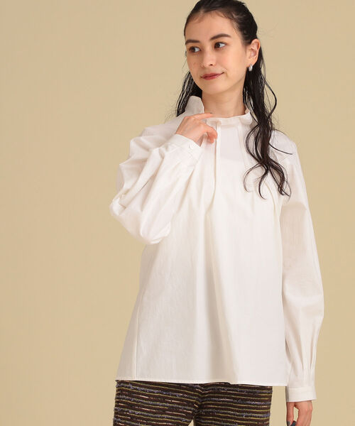 Ray BEAMS（レイビームス）の「Ray BEAMS / ピンタック ハイネック ブラウス（シャツ/ブラウス・レディース・ホワイト/ブラック・ONE SIZE）」の2枚目の写真