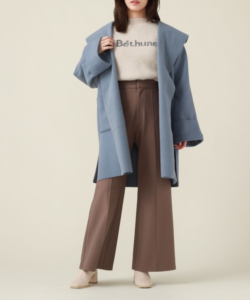 archives(アルシーヴ)の「ニードルパンチフードコート(その他アウター・レディース・ブラック/モカ/グレイッシュベージュ/ブルー・MEDIUM)」の4枚目の写真