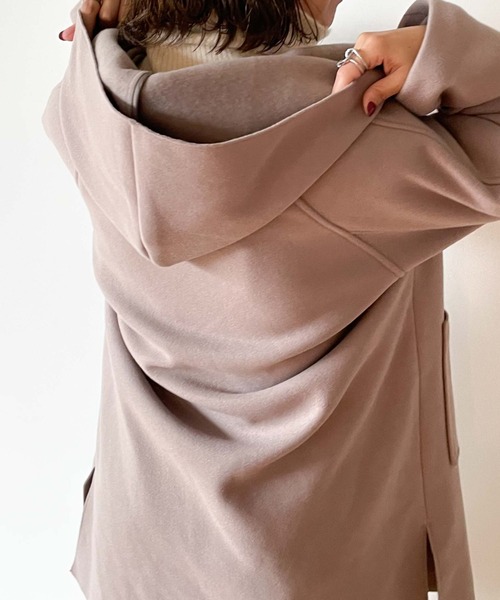 archives(アルシーヴ)の「ニードルパンチフードコート(その他アウター・レディース・ブラック/モカ/グレイッシュベージュ/ブルー・MEDIUM)」の6枚目の写真