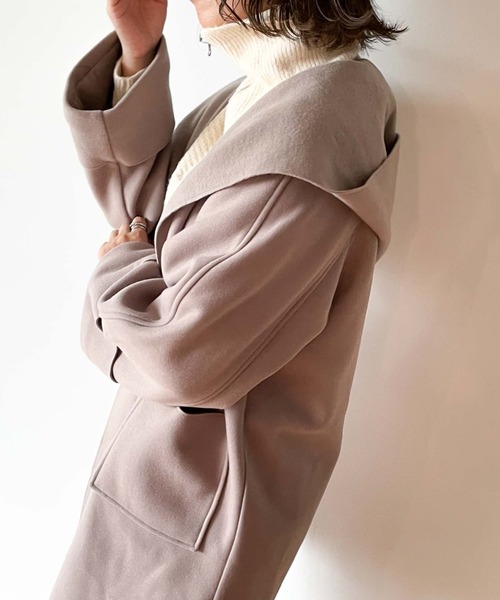 archives(アルシーヴ)の「ニードルパンチフードコート(その他アウター・レディース・ブラック/モカ/グレイッシュベージュ/ブルー・MEDIUM)」の22枚目の写真