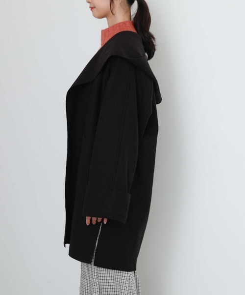 archives(アルシーヴ)の「ニードルパンチフードコート(その他アウター・レディース・ブラック/モカ/グレイッシュベージュ/ブルー・MEDIUM)」の18枚目の写真