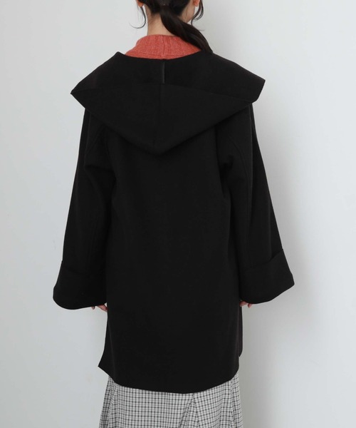 archives(アルシーヴ)の「ニードルパンチフードコート(その他アウター・レディース・ブラック/モカ/グレイッシュベージュ/ブルー・MEDIUM)」の16枚目の写真