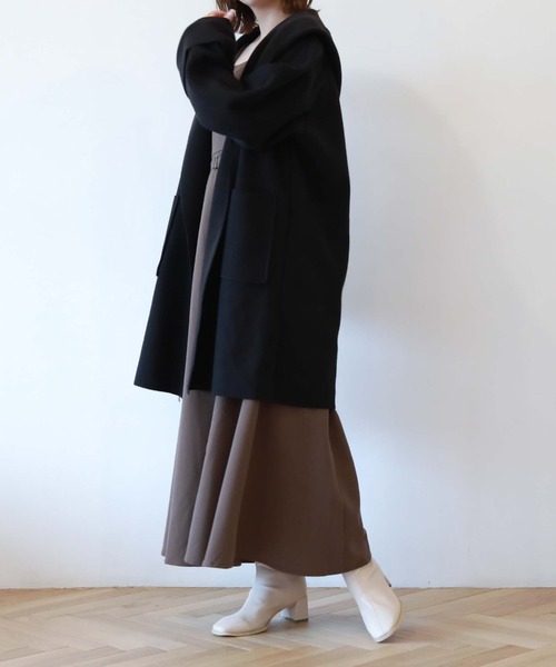 archives(アルシーヴ)の「ニードルパンチフードコート(その他アウター・レディース・ブラック/モカ/グレイッシュベージュ/ブルー・MEDIUM)」の20枚目の写真