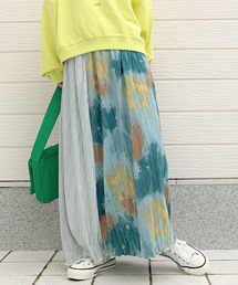 Q | ニュアンスカラーマイクロプリーツスカート(スカート)