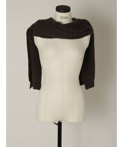 EMODA（エモダ）の「【VEQUM】SHAGGY KNIT MUFFLER（マフラー・レディース・ブラック/ネイビー・FREE）」の19枚目の写真