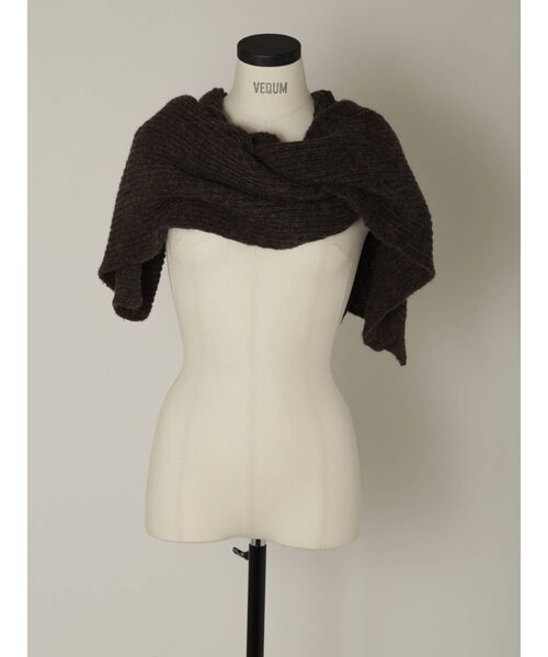 EMODA（エモダ）の「【VEQUM】SHAGGY KNIT MUFFLER（マフラー・レディース・ブラック/ネイビー・FREE）」の20枚目の写真