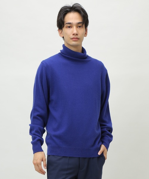 SAKAZEN(サカゼン)の「カシミヤ100% 無地 タートルネック 長袖 セーター(ニット/セーター・メンズ・ブラック/グレー/ネイビー/ダークグレー・L/LL/M)」の2枚目の写真