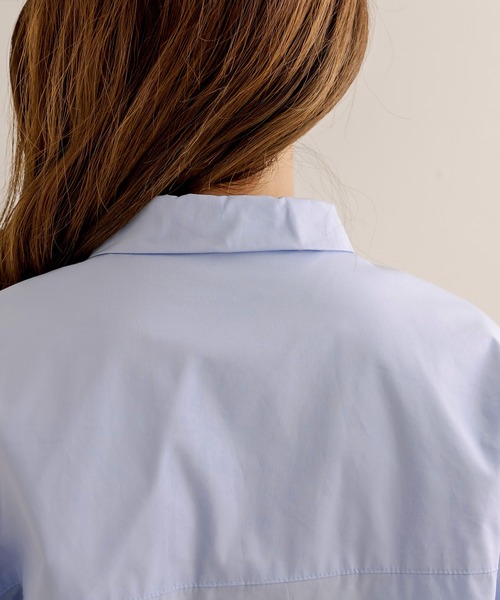 OLIVE des OLIVE（オリーブデオリーブ）の「クロップド丈シャツ（シャツ/ブラウス・レディース・オフホワイト/サックスブルー・FREE）」の20枚目の写真