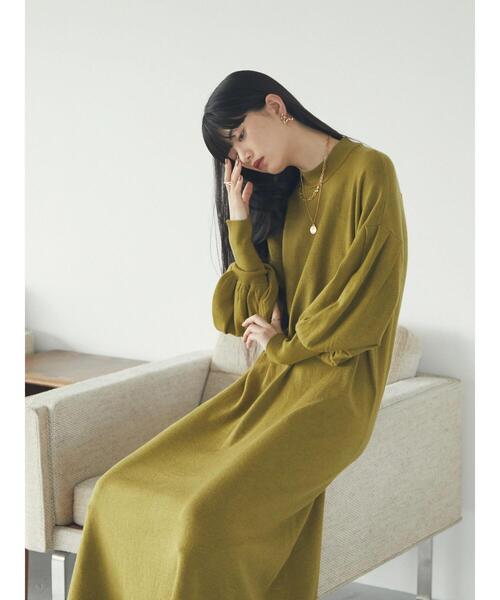 armonia（アルモニーア）の「armonia.ニットフレアワンピース（ワンピース・レディース・グリーン/ブラック/グレー・FREE）」の7枚目の写真