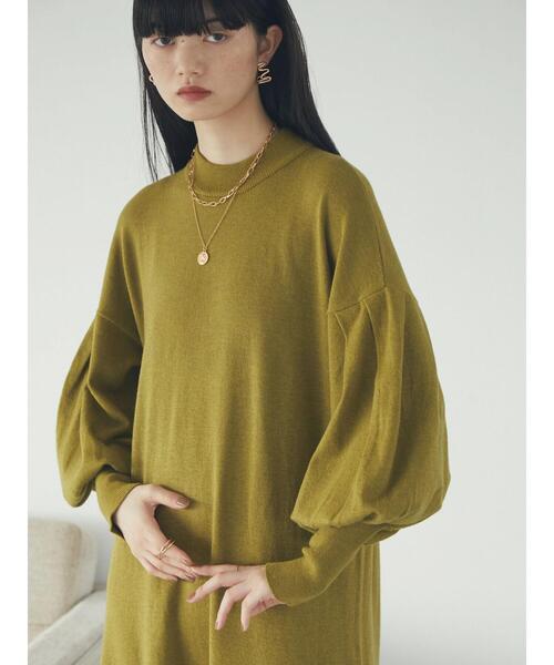 armonia（アルモニーア）の「armonia.ニットフレアワンピース（ワンピース・レディース・グリーン/ブラック/グレー・FREE）」の9枚目の写真