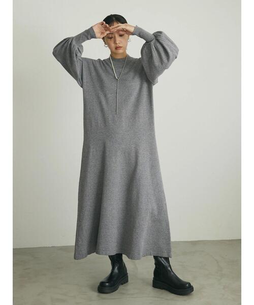 armonia（アルモニーア）の「armonia.ニットフレアワンピース（ワンピース・レディース・グリーン/ブラック/グレー・FREE）」の22枚目の写真