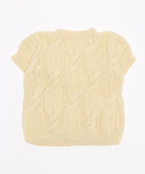 MIRSTORES(ミアストアズ)の「MIRSTORES | 〈別注〉クルーネックベスト WOMEN(ベスト・レディース・オレンジ/ブラウン/オフホワイト/ベージュ系その他・S)」の5枚目の写真