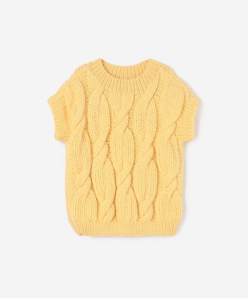 MIRSTORES(ミアストアズ)の「MIRSTORES | 〈別注〉クルーネックベスト WOMEN(ベスト・レディース・オレンジ/ブラウン/オフホワイト/ベージュ系その他・S)」の3枚目の写真