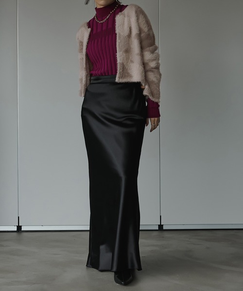 Ezick（エジック）の「MEOWシャギーショートカーディガン（カーディガン/ボレロ・レディース・グレイッシュベージュ/ブルー/ダークグリーン・FREE）」の5枚目の写真