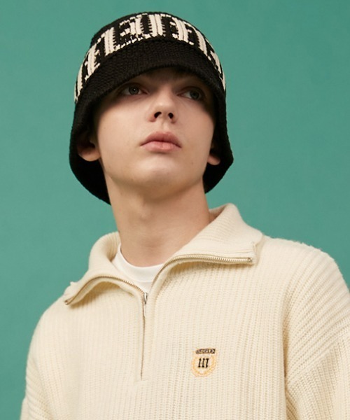 MAHAGRID(マハグリッド)の「『mahagrid/マハグリッド』GOTHIC KNIT BUCKET HAT/ゴシックデザイン ニットバケットハット(ハット・レディース・アイボリー/ブラック・FREE)」の10枚目の写真