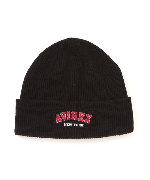 AVIREX(アヴィレックス)の「LOGO WATCH CAP / ロゴ ワッチ キャップ / AVIREX / アヴィレックス(ニットキャップ/ビーニー・メンズ・グリーン/マスタード/ブラック/ブラウン・F)」の2枚目の写真