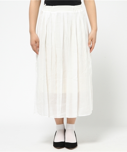 ikka（イッカ）の「TRボイルギャザーロングスカート（スカート・レディース・オフホワイト/オレンジ/ネイビー・LARGE/MEDIUM）」の7枚目の写真