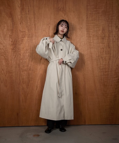 lawgy(ラウジー)の「soutien collar simple trench coat(トレンチコート・レディース・アイボリー/ベージュ・FREE)」の10枚目の写真