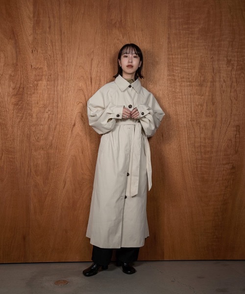 lawgy(ラウジー)の「soutien collar simple trench coat(トレンチコート・レディース・アイボリー/ベージュ・FREE)」の19枚目の写真