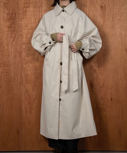 lawgy(ラウジー)の「soutien collar simple trench coat(トレンチコート・レディース・アイボリー/ベージュ・FREE)」の8枚目の写真
