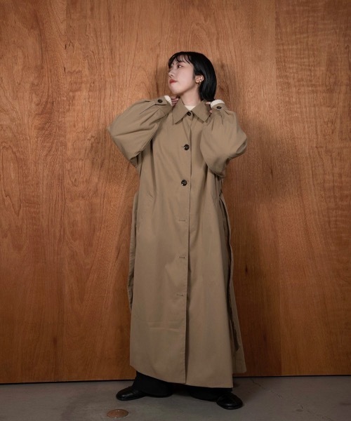 lawgy(ラウジー)の「soutien collar simple trench coat(トレンチコート・レディース・アイボリー/ベージュ・FREE)」の13枚目の写真