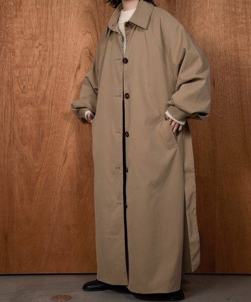 lawgy(ラウジー)の「soutien collar simple trench coat(トレンチコート・レディース・アイボリー/ベージュ・FREE)」の4枚目の写真