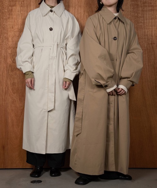 lawgy(ラウジー)の「soutien collar simple trench coat(トレンチコート・レディース・アイボリー/ベージュ・FREE)」の5枚目の写真