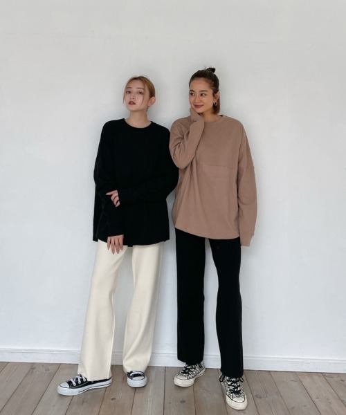 Vicente(ヴィセンテ)の「Flare knit pants(その他パンツ・レディース・ブラック/ライトベージュ/ホワイト・FREE)」の15枚目の写真