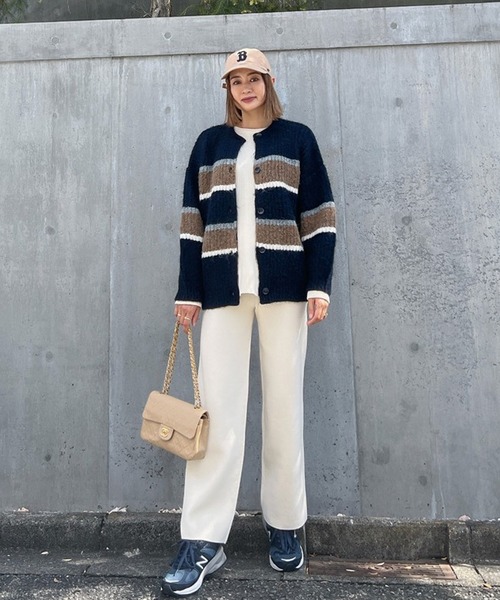 Vicente(ヴィセンテ)の「Flare knit pants(その他パンツ・レディース・ブラック/ライトベージュ/ホワイト・FREE)」の20枚目の写真