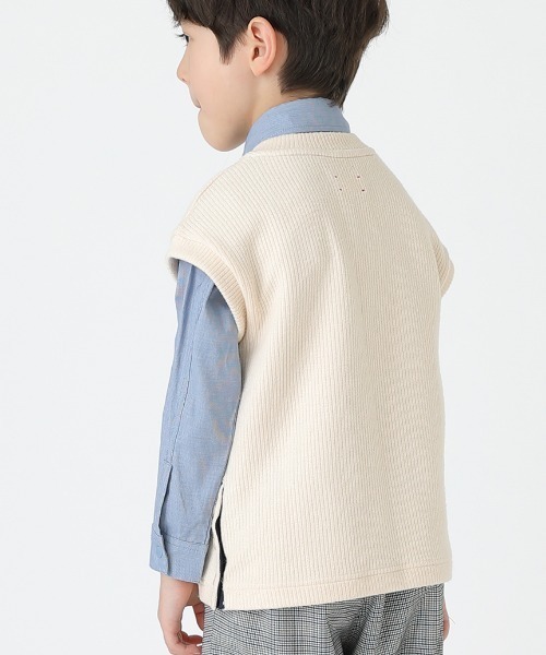 HAKKA KIDS（ハッカキッズ）の「[フォーマル対応]ニットソーベスト（ニット/セーター・キッズ・キナリ/グレー・110cm/100cm/120cm/130cm）」の6枚目の写真