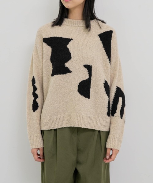 WANDERUNG（ワンデルング）の「WANDERUNG　Intarshia knit（ニット/セーター・レディース・アイボリー・FREE）」の12枚目の写真