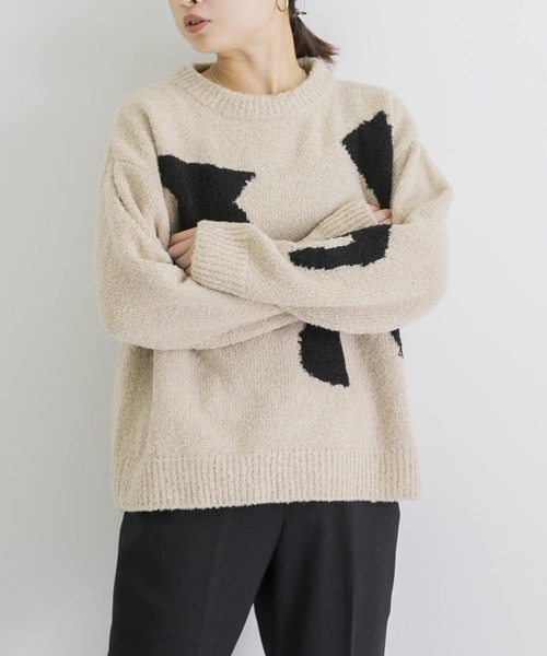 WANDERUNG（ワンデルング）の「WANDERUNG　Intarshia knit（ニット/セーター・レディース・アイボリー・FREE）」の17枚目の写真