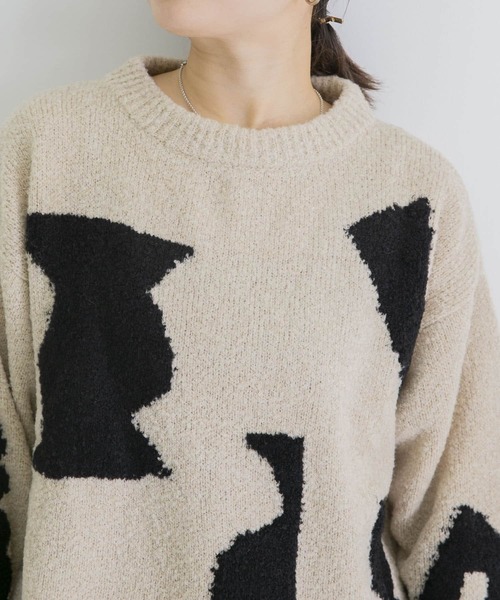 WANDERUNG（ワンデルング）の「WANDERUNG　Intarshia knit（ニット/セーター・レディース・アイボリー・FREE）」の13枚目の写真