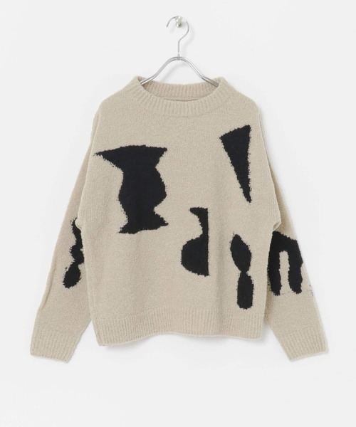 WANDERUNG（ワンデルング）の「WANDERUNG　Intarshia knit（ニット/セーター・レディース・アイボリー・FREE）」の3枚目の写真