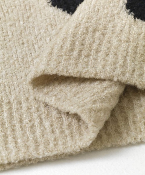 WANDERUNG（ワンデルング）の「WANDERUNG　Intarshia knit（ニット/セーター・レディース・アイボリー・FREE）」の9枚目の写真