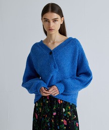 Vネックショートカーディガン