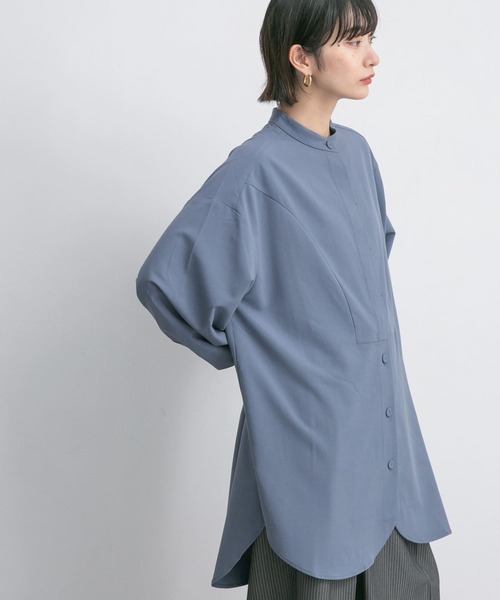 KBF(ケイビーエフ)の「エクストララージシャツ(シャツ/ブラウス・レディース・ブルー/ホワイト/チャコールグレー・ONE)」の12枚目の写真