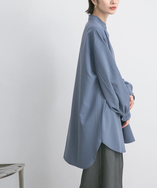 KBF(ケイビーエフ)の「エクストララージシャツ(シャツ/ブラウス・レディース・ブルー/ホワイト/チャコールグレー・ONE)」の13枚目の写真
