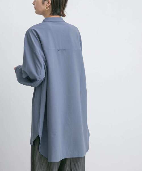 KBF(ケイビーエフ)の「エクストララージシャツ(シャツ/ブラウス・レディース・ブルー/ホワイト/チャコールグレー・ONE)」の14枚目の写真