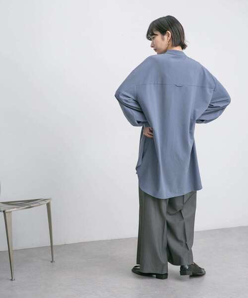 KBF(ケイビーエフ)の「エクストララージシャツ(シャツ/ブラウス・レディース・ブルー/ホワイト/チャコールグレー・ONE)」の17枚目の写真