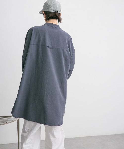 KBF(ケイビーエフ)の「エクストララージシャツ(シャツ/ブラウス・レディース・ブルー/ホワイト/チャコールグレー・ONE)」の20枚目の写真