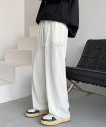 【FVLMEN】onepoint embroidery relax Pants/ワンポイント 刺繍 リラックス パンツ