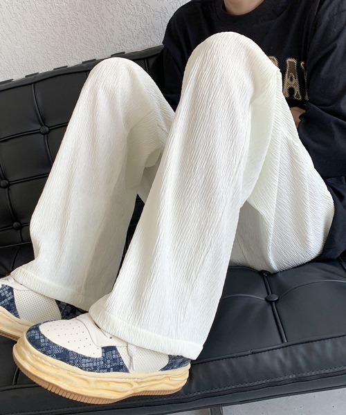 FVLMEN(フルメン)の「【FVLMEN】onepoint embroidery relax Pants/ワンポイント 刺繍 リラックス パンツ(その他パンツ・メンズ・アイボリー/ブラウン/ブラック・MEDIUM/LARGE/X-LARGE)」の12枚目の写真